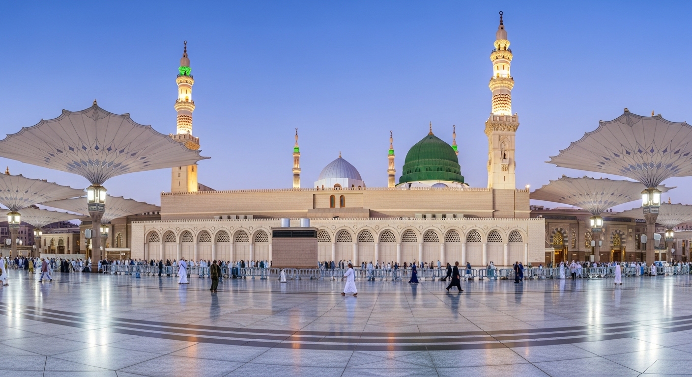 Vue panoramique de Médine, La Mecque